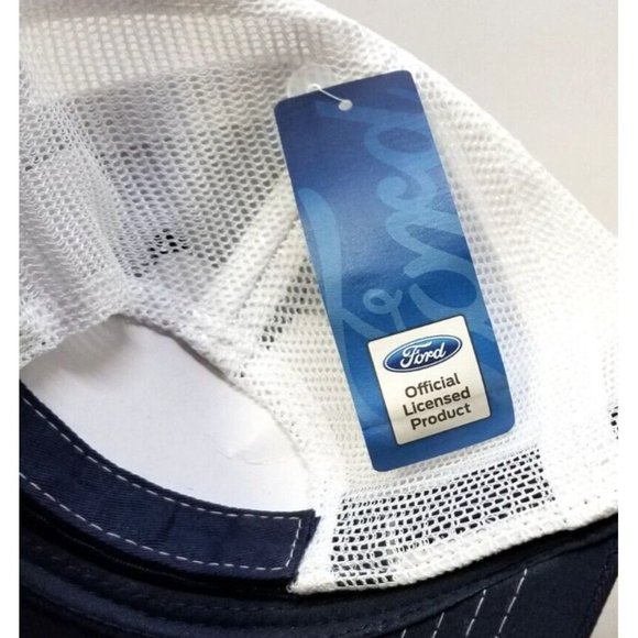 Realtree APG Dark Blue Trucker Hat Cap Red-White FORD & White Mesh NOS NEW (J3) - Picture 7 of 7